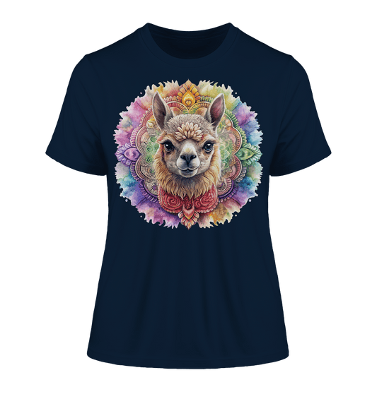 Alpaka Mandala - Fitted Ladies Organic Shirt - ArtfulShenwyn