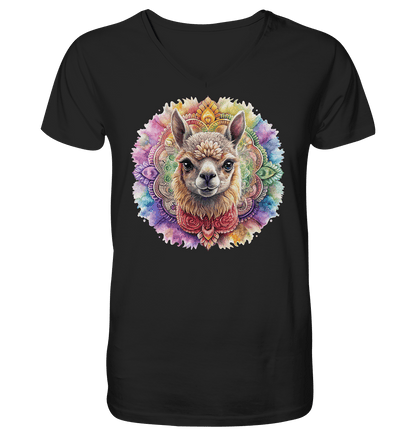 Alpaka Mandala - Mens Organic V-Neck Shirt - ArtfulShenwyn