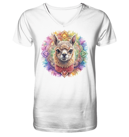 Alpaka Mandala - Mens Organic V-Neck Shirt - ArtfulShenwyn