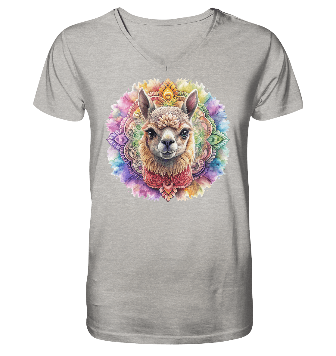 Alpaka Mandala - Mens Organic V-Neck Shirt - ArtfulShenwyn