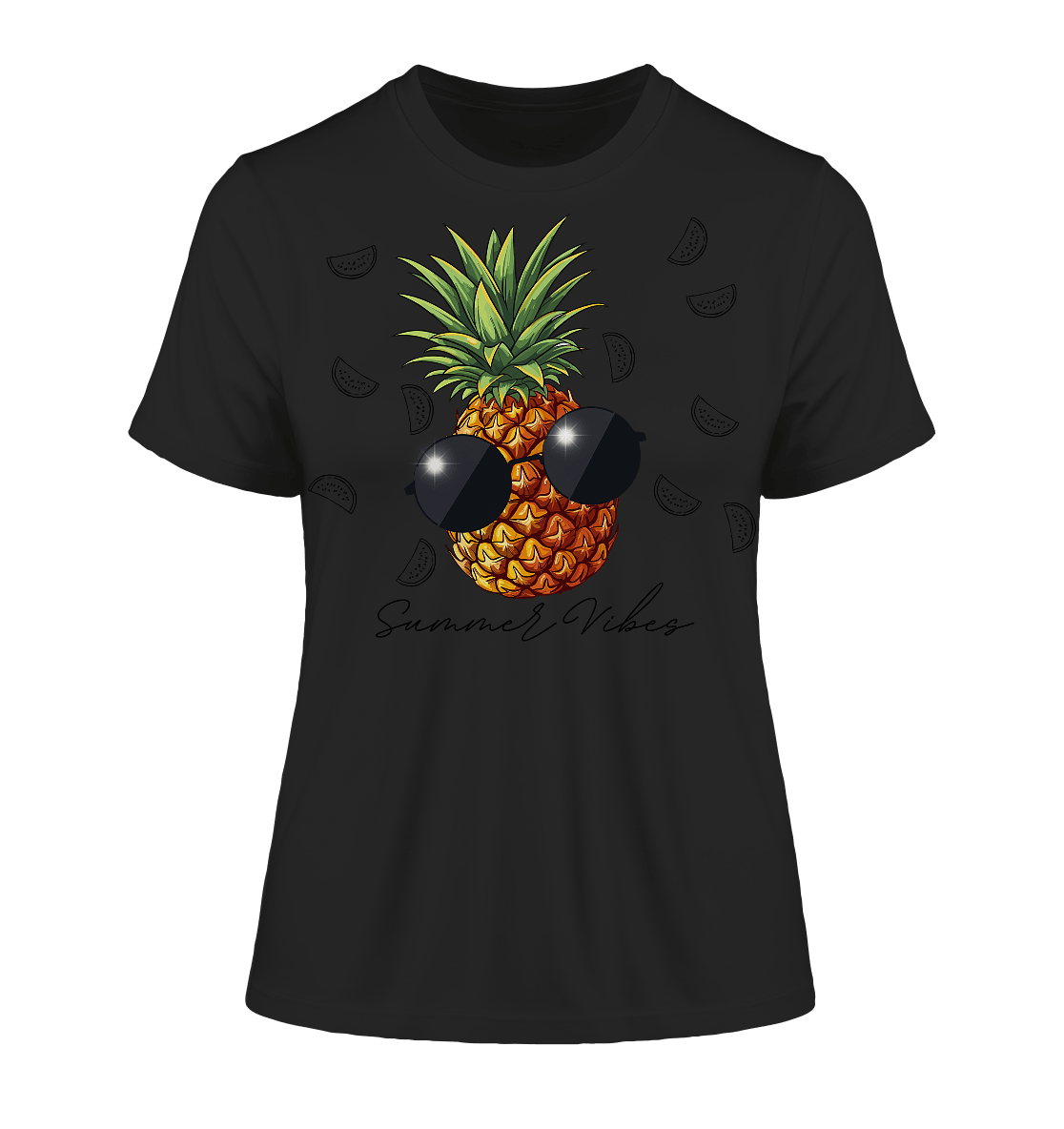 Ananas - Fitted Ladies Organic Shirt - ArtfulShenwyn