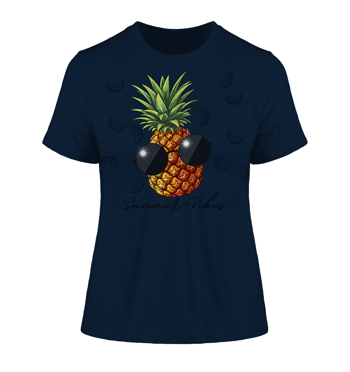 Ananas - Fitted Ladies Organic Shirt - ArtfulShenwyn