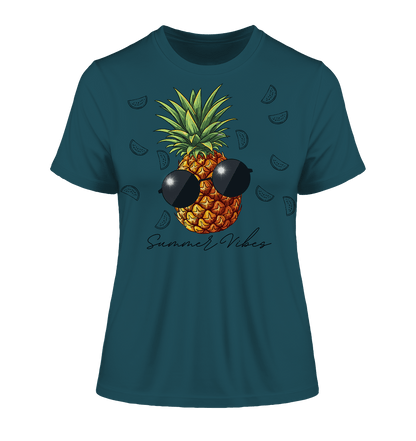 Ananas - Fitted Ladies Organic Shirt - ArtfulShenwyn