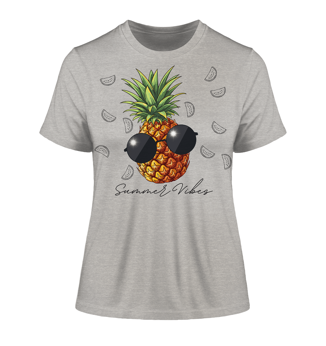 Ananas - Fitted Ladies Organic Shirt - ArtfulShenwyn