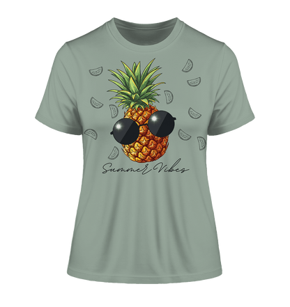 Ananas - Fitted Ladies Organic Shirt - ArtfulShenwyn