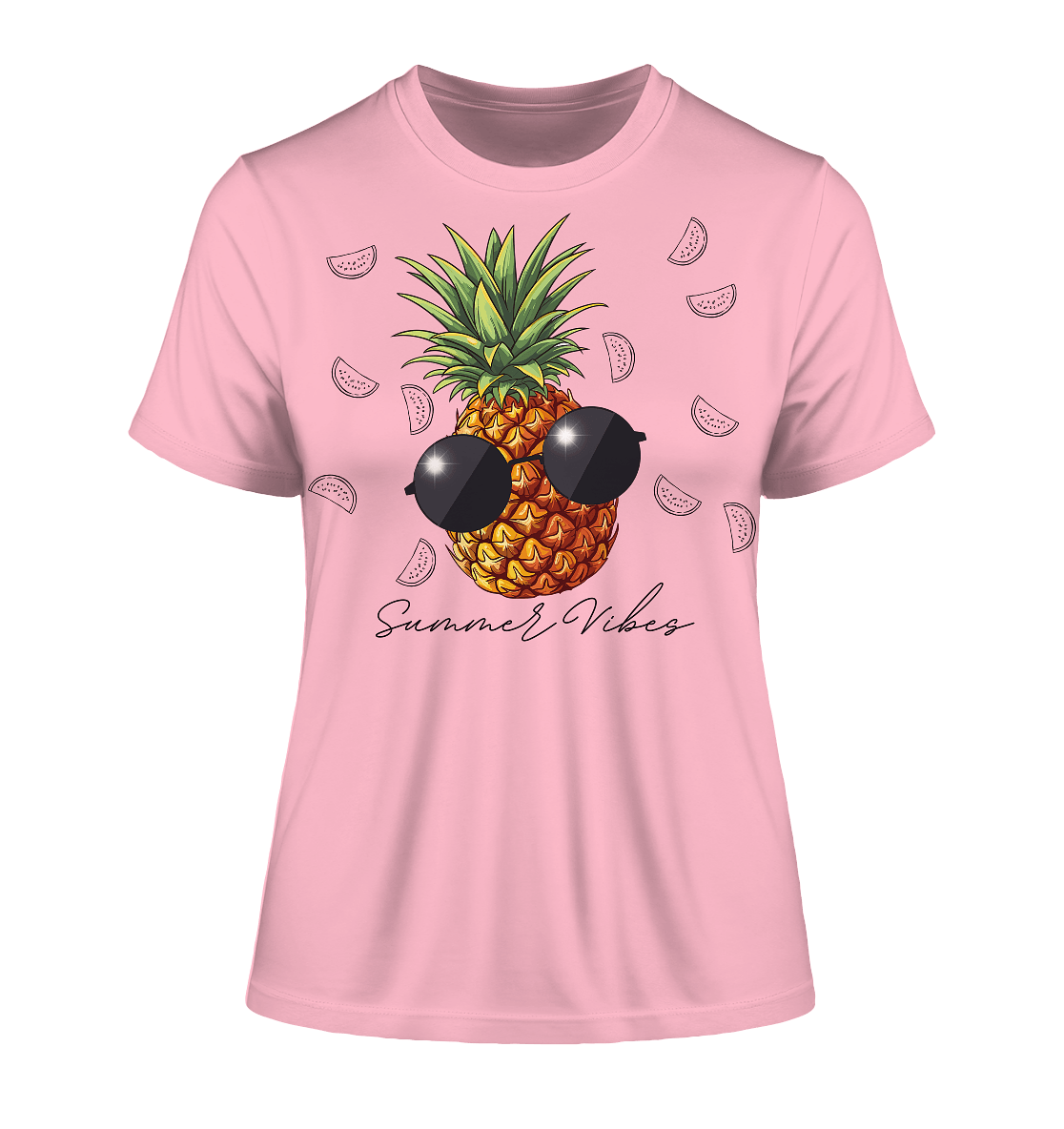 Ananas - Fitted Ladies Organic Shirt - ArtfulShenwyn