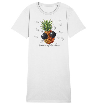 Ananas - Ladies Organic Shirt Dress - ArtfulShenwyn