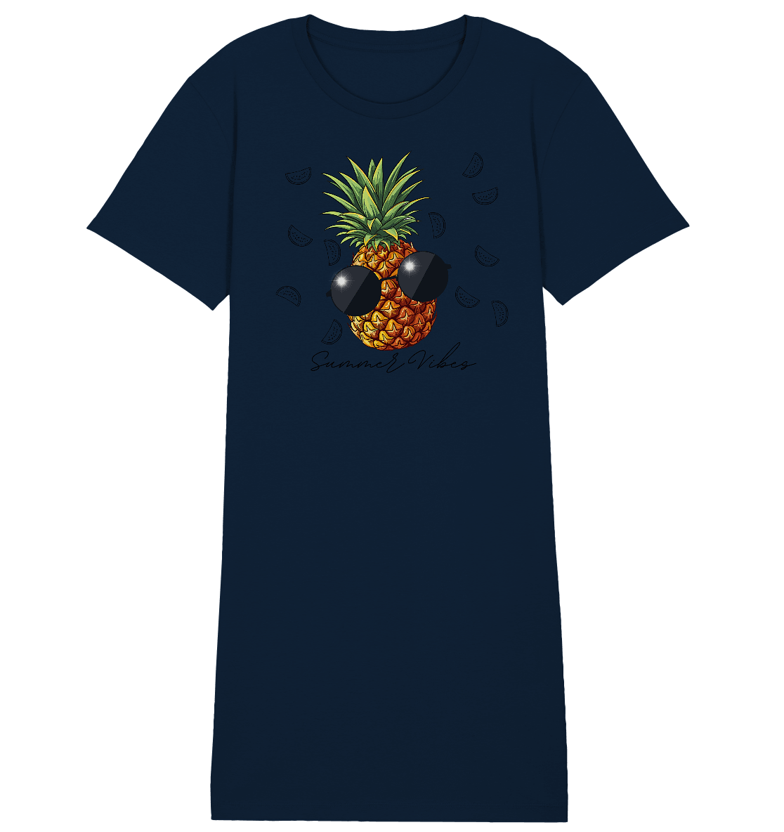 Ananas - Ladies Organic Shirt Dress - ArtfulShenwyn