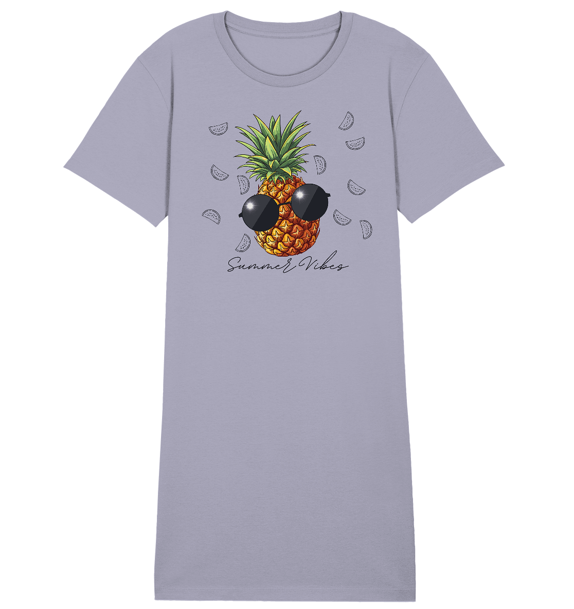 Ananas - Ladies Organic Shirt Dress - ArtfulShenwyn