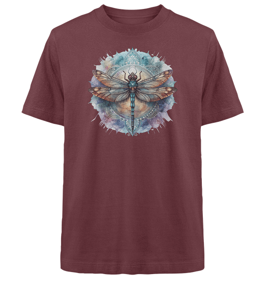 Aquarell Libelle Mandala - Heavy Oversized Organic Shirt - ArtfulShenwyn