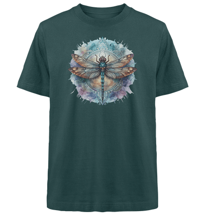 Aquarell Libelle Mandala - Heavy Oversized Organic Shirt - ArtfulShenwyn