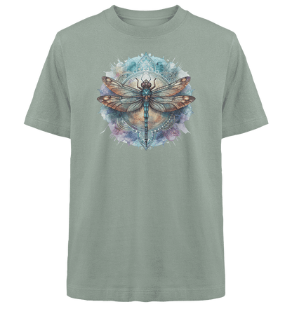 Aquarell Libelle Mandala - Heavy Oversized Organic Shirt - ArtfulShenwyn