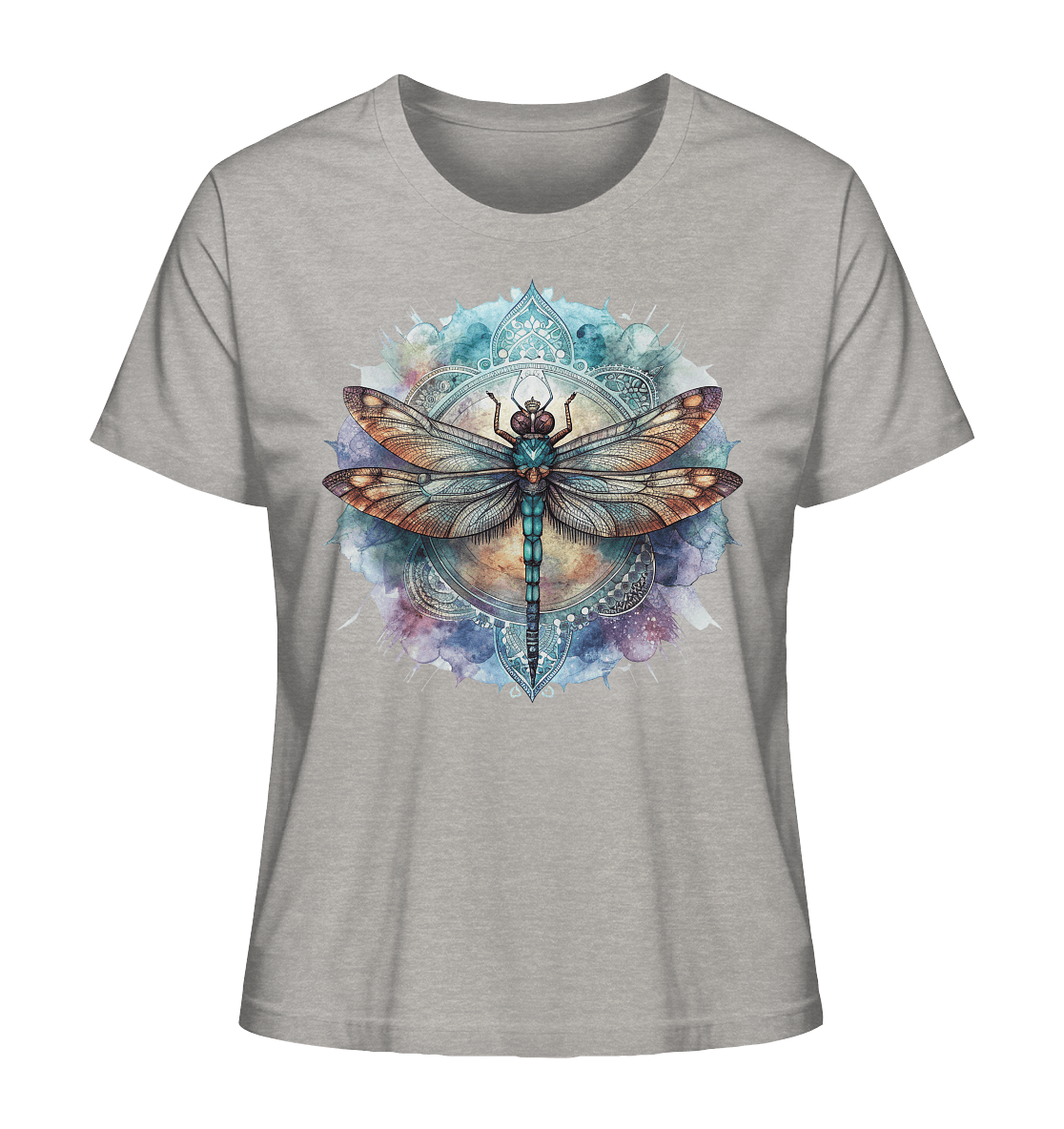 Aquarell Libelle Mandala - Ladies Organic Shirt - ArtfulShenwyn