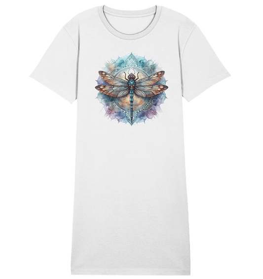 Aquarell Libelle Mandala - Ladies Organic Shirt Dress - ArtfulShenwyn