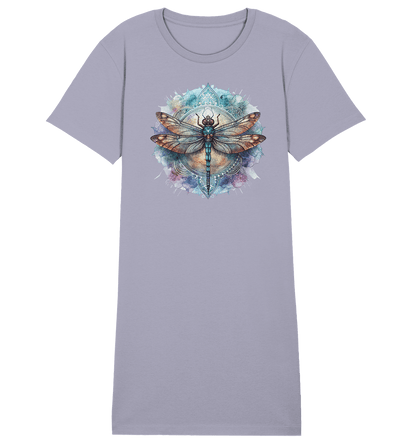 Aquarell Libelle Mandala - Ladies Organic Shirt Dress - ArtfulShenwyn