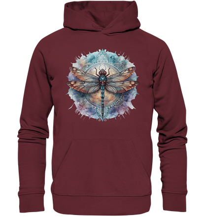 Aquarell Libelle Mandala - Organic Basic Hoodie - ArtfulShenwyn