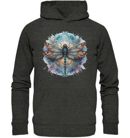 Aquarell Libelle Mandala - Organic Basic Hoodie - ArtfulShenwyn