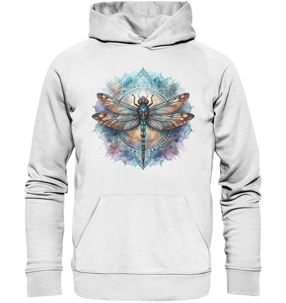 Aquarell Libelle Mandala - Organic Basic Hoodie - ArtfulShenwyn