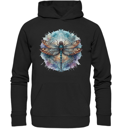 Aquarell Libelle Mandala - Organic Basic Hoodie - ArtfulShenwyn