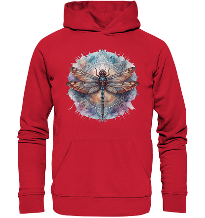 Aquarell Libelle Mandala - Organic Basic Hoodie - ArtfulShenwyn