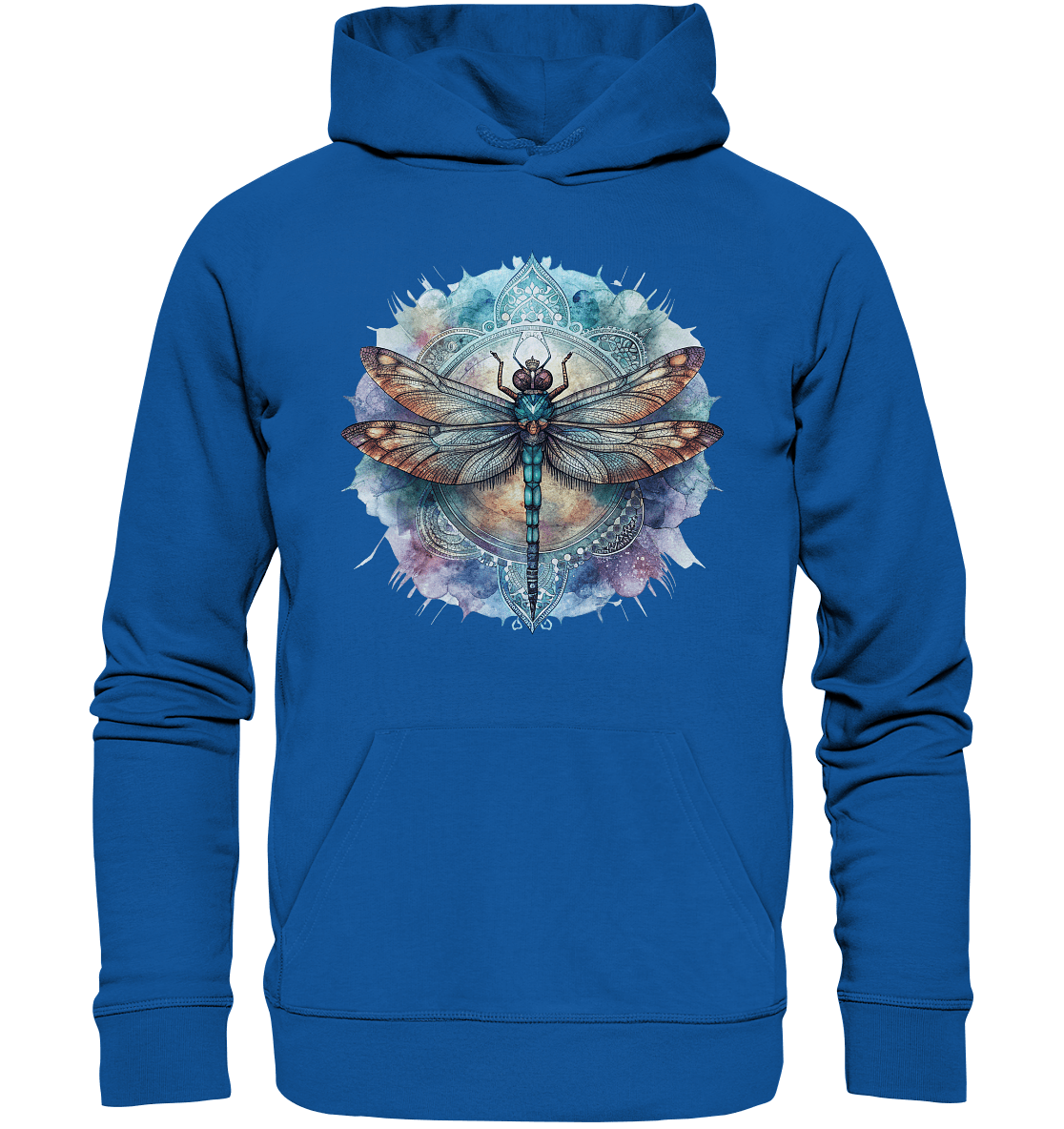 Aquarell Libelle Mandala - Organic Basic Hoodie - ArtfulShenwyn