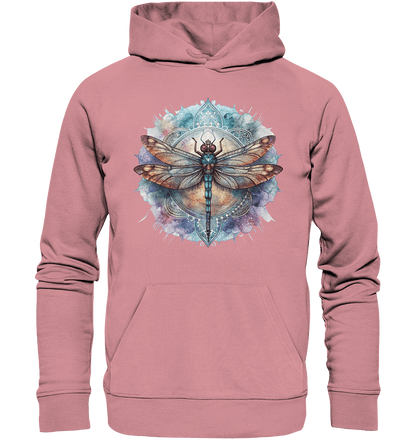 Aquarell Libelle Mandala - Organic Basic Hoodie - ArtfulShenwyn