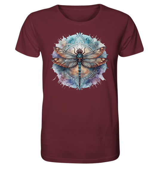 Aquarell Libelle Mandala - Organic Basic Shirt - ArtfulShenwyn