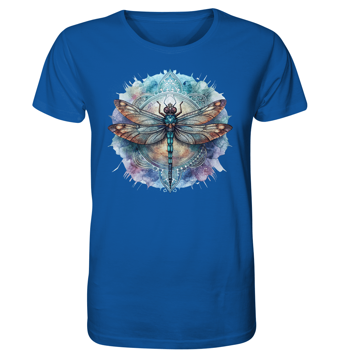 Aquarell Libelle Mandala - Organic Basic Shirt - ArtfulShenwyn