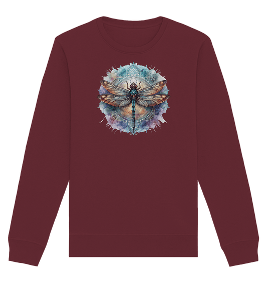 Aquarell Libelle Mandala - Organic Basic Unisex Sweatshirt - ArtfulShenwyn