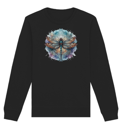 Aquarell Libelle Mandala - Organic Basic Unisex Sweatshirt - ArtfulShenwyn