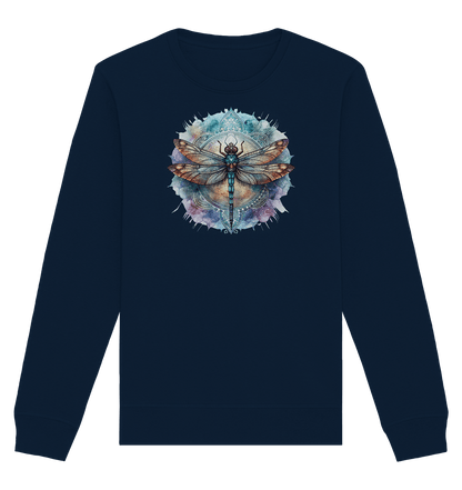 Aquarell Libelle Mandala - Organic Basic Unisex Sweatshirt - ArtfulShenwyn