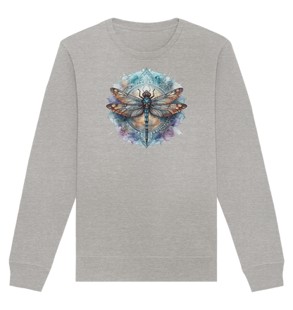 Aquarell Libelle Mandala - Organic Basic Unisex Sweatshirt - ArtfulShenwyn