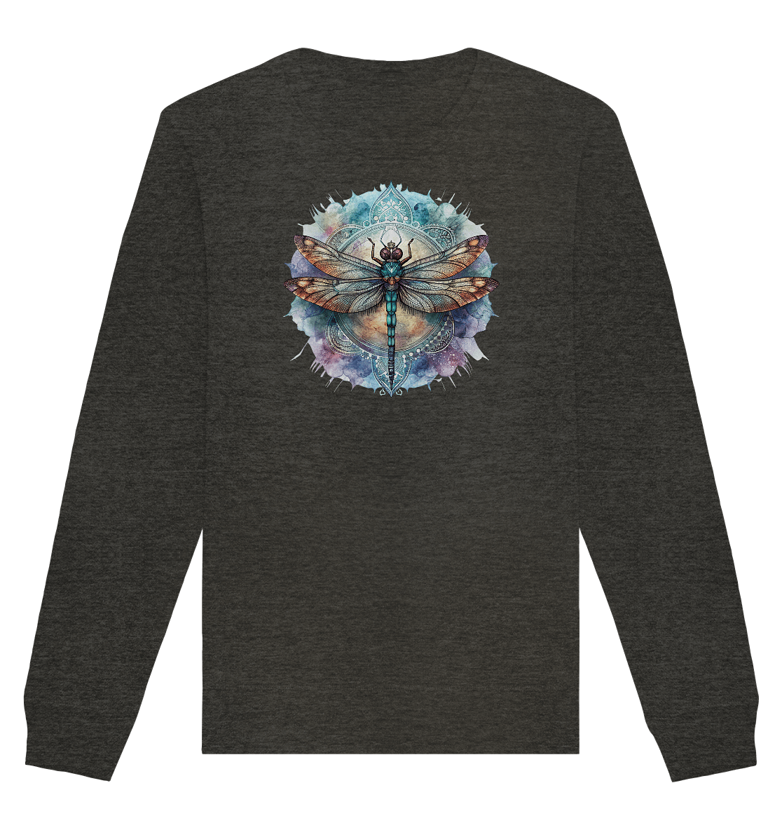 Aquarell Libelle Mandala - Organic Basic Unisex Sweatshirt - ArtfulShenwyn