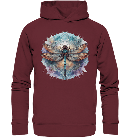 Aquarell Libelle Mandala - Organic Fashion Hoodie - ArtfulShenwyn