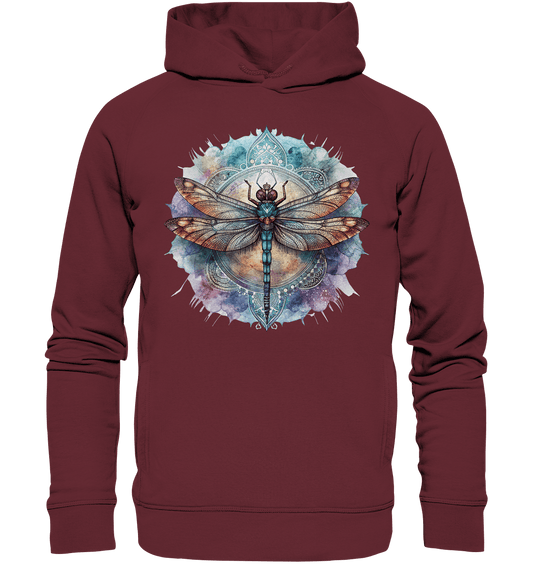 Aquarell Libelle Mandala - Organic Fashion Hoodie - ArtfulShenwyn