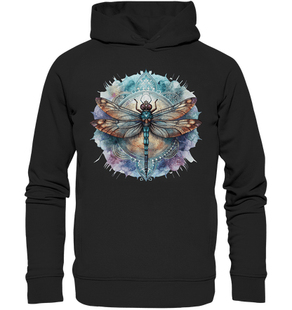 Aquarell Libelle Mandala - Organic Fashion Hoodie - ArtfulShenwyn