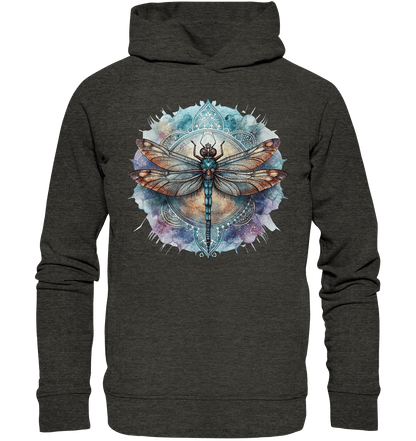 Aquarell Libelle Mandala - Organic Fashion Hoodie - ArtfulShenwyn