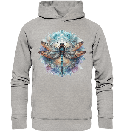 Aquarell Libelle Mandala - Organic Fashion Hoodie - ArtfulShenwyn