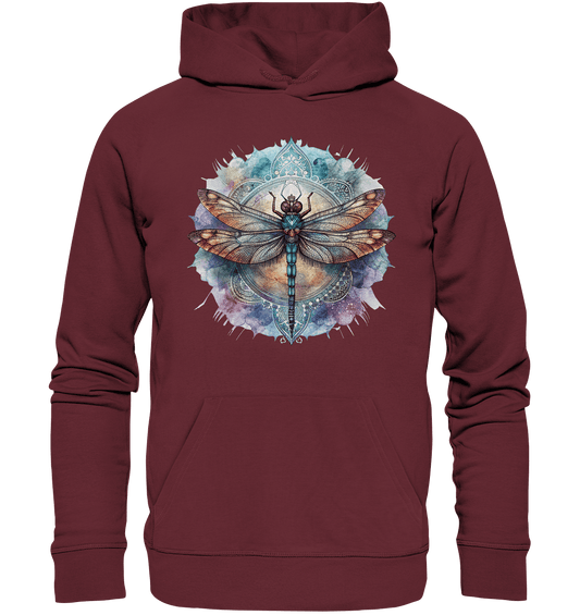 Aquarell Libelle Mandala - Organic Hoodie - ArtfulShenwyn