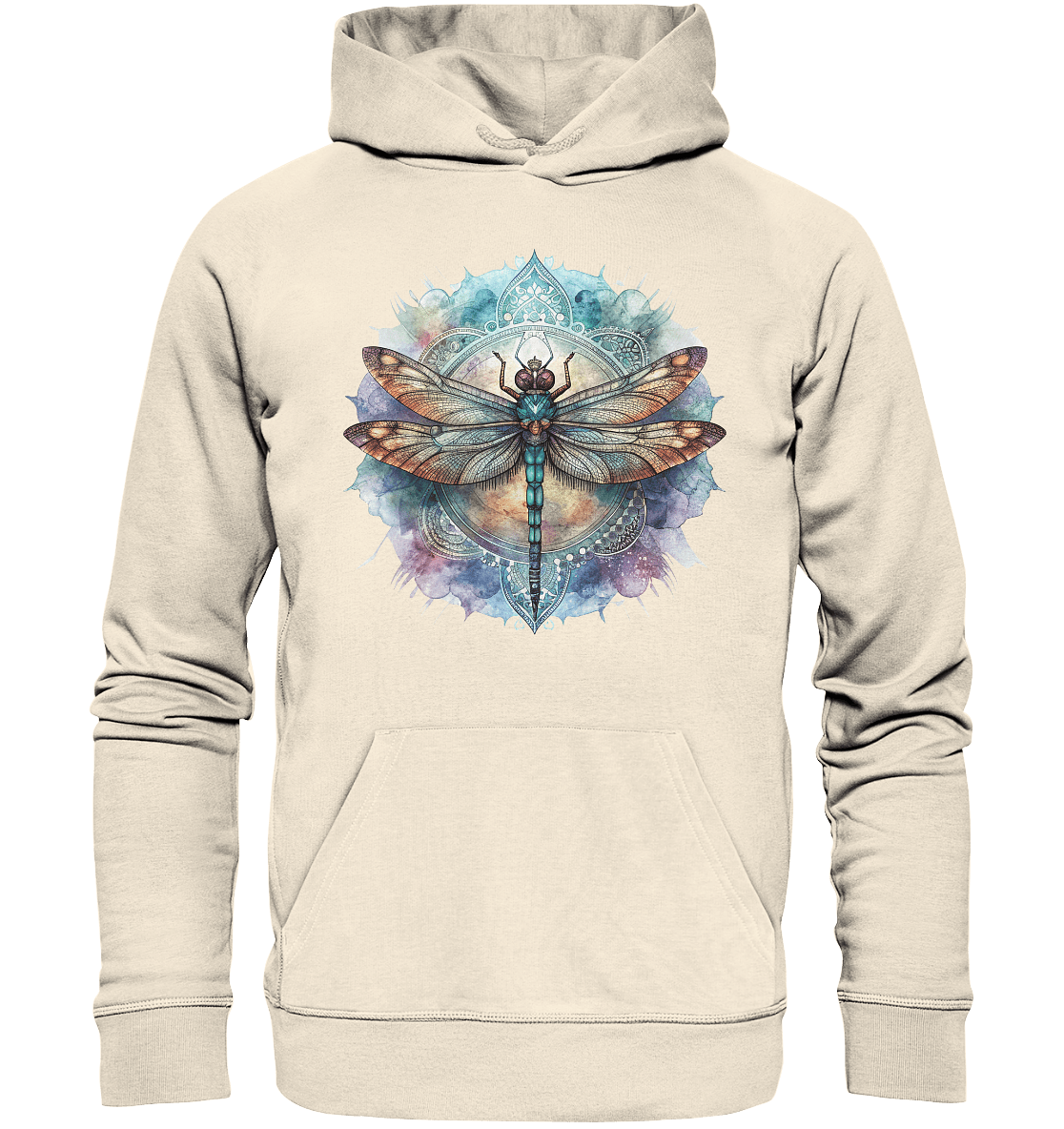 Aquarell Libelle Mandala - Organic Hoodie - ArtfulShenwyn