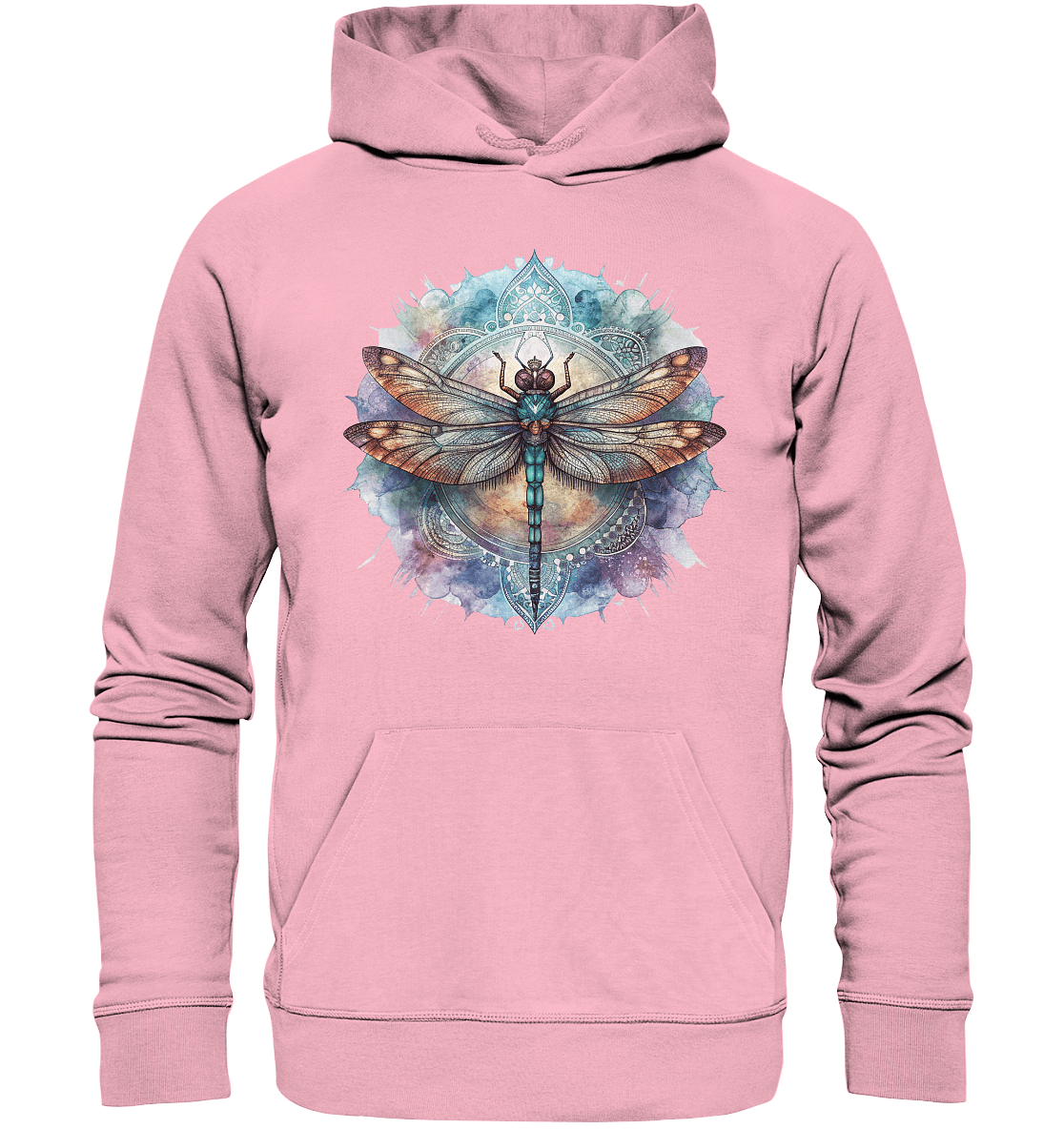 Aquarell Libelle Mandala - Organic Hoodie - ArtfulShenwyn