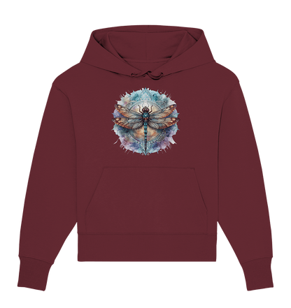 Aquarell Libelle Mandala - Organic Oversize Hoodie - ArtfulShenwyn