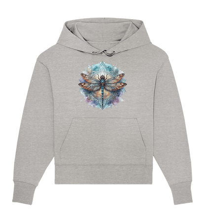 Aquarell Libelle Mandala - Organic Oversize Hoodie - ArtfulShenwyn