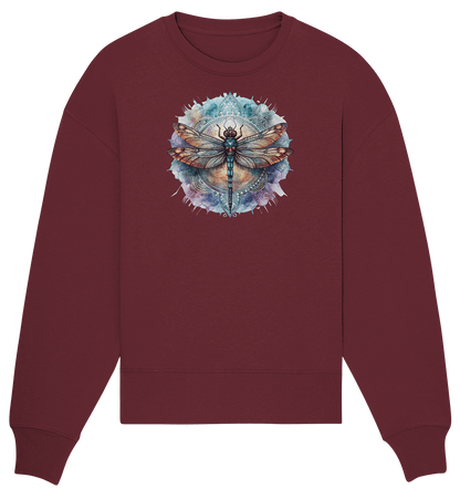 Aquarell Libelle Mandala - Organic Oversize Sweatshirt - ArtfulShenwyn