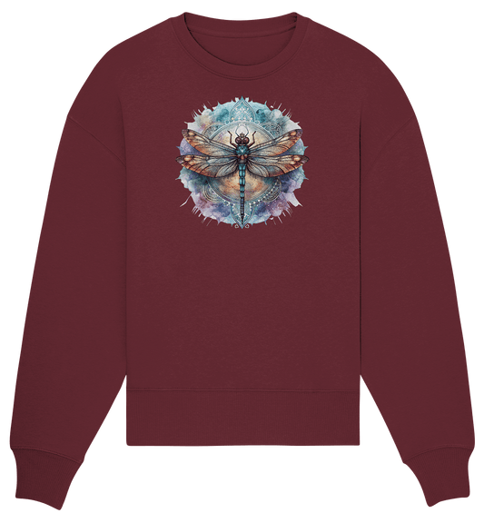 Aquarell Libelle Mandala - Organic Oversize Sweatshirt - ArtfulShenwyn