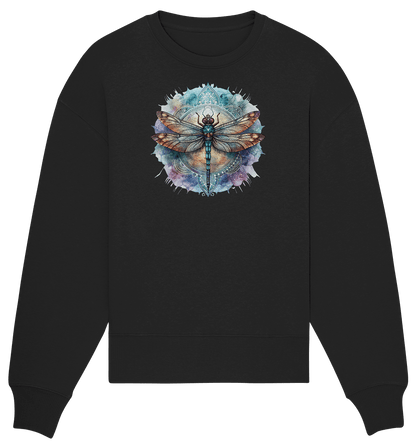 Aquarell Libelle Mandala - Organic Oversize Sweatshirt - ArtfulShenwyn