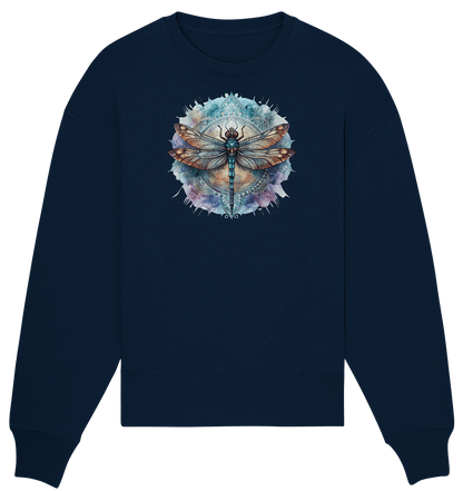 Aquarell Libelle Mandala - Organic Oversize Sweatshirt - ArtfulShenwyn