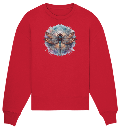 Aquarell Libelle Mandala - Organic Oversize Sweatshirt - ArtfulShenwyn