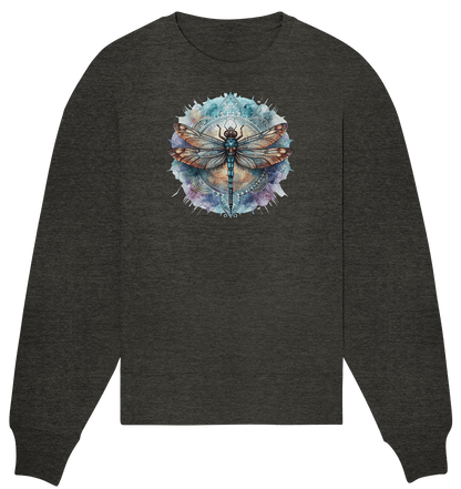 Aquarell Libelle Mandala - Organic Oversize Sweatshirt - ArtfulShenwyn