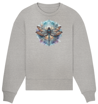 Aquarell Libelle Mandala - Organic Oversize Sweatshirt - ArtfulShenwyn